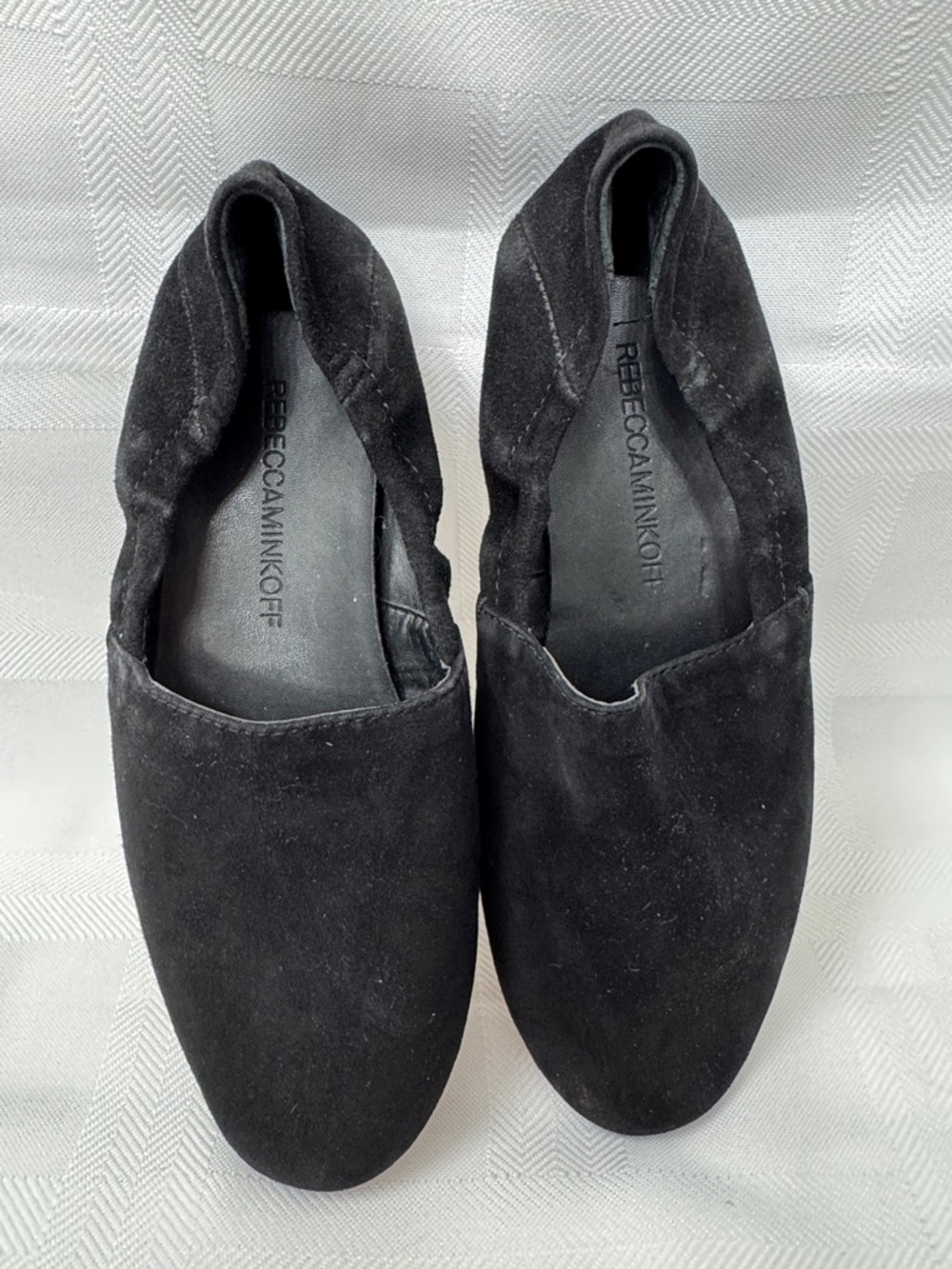 Rebecca Minkoff Black Suede Slip-On Flats